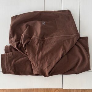 Lululemon align brown leggings. Size 6. 25 length